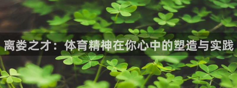 好博体育官网下载招商电话号码是多少：离娄之才：体育精